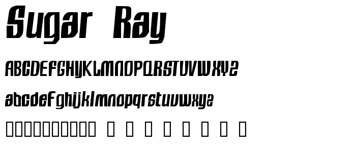 Sugar Ray font